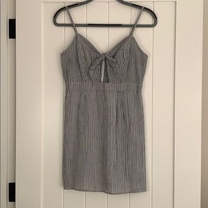 Striped Tied Front Mini Dress